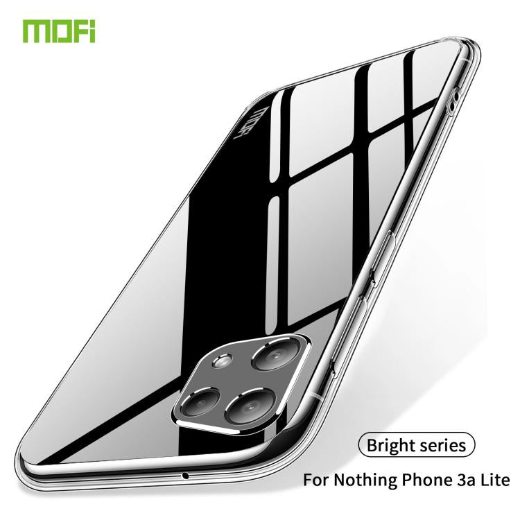 Transparent TPU phone case with abstract striped pattern on back for Nothing Phone 3a Lite