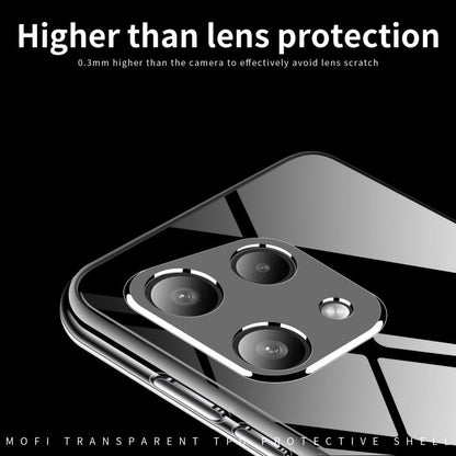 Clear TPU phone case with elevated camera area and lens cutouts