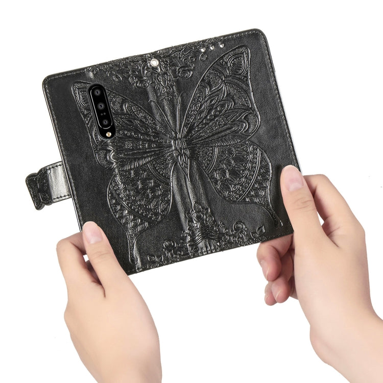 Butterfly Love Flowers Embossing Horizontal Flip Leather Case for One Plus 7 Pro with Holder & Card Slots & Wallet & Lanyard, For OnePlus 7 Pro