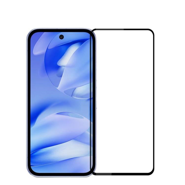 Tempered glass screen protector with camera cutout and full-screen fit, rounded edges