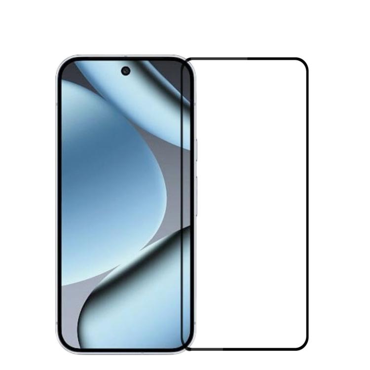 Tempered glass screen protector film for a smartphone, clear full-screen coverage