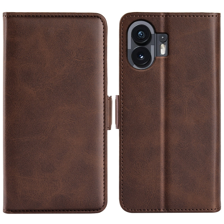 Dual-side Magnetic Buckle Horizontal Flip Leather Phone Case, For Nothing Phone 4b, For Nothing Phone 3a Lite, For Nothing Phone 3a, For Nothing Phone 3a Pro, For Nothing Phone 2