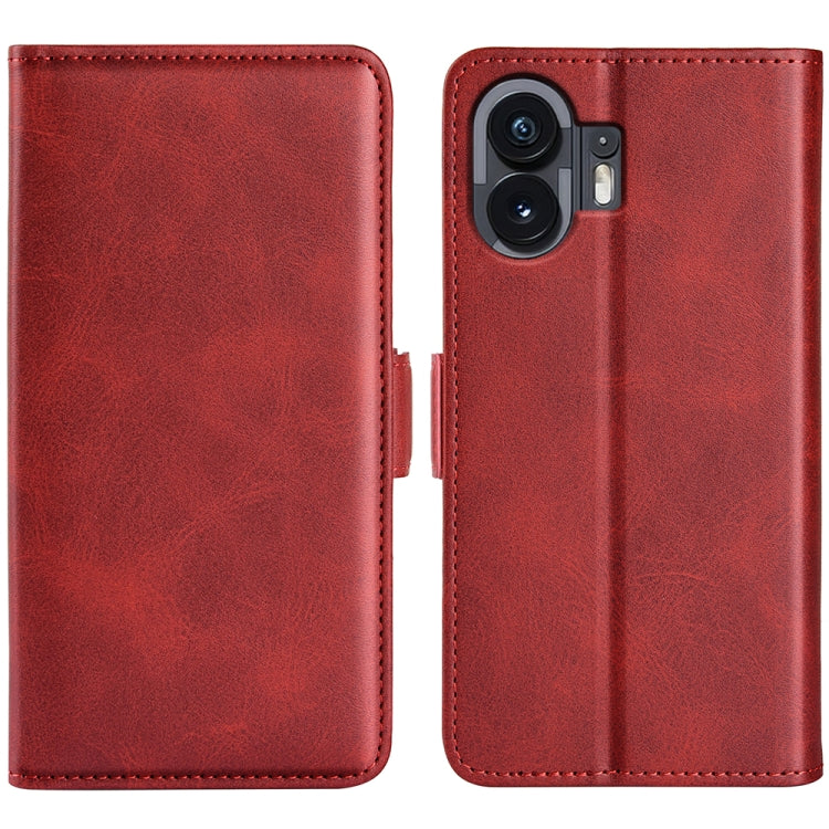 Dual-side Magnetic Buckle Horizontal Flip Leather Phone Case, For Nothing Phone 4b, For Nothing Phone 3a Lite, For Nothing Phone 3a, For Nothing Phone 3a Pro, For Nothing Phone 2