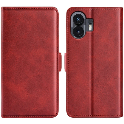 Dual-side Magnetic Buckle Horizontal Flip Leather Phone Case, For Nothing Phone 4b, For Nothing Phone 3a Lite, For Nothing Phone 3a, For Nothing Phone 3a Pro, For Nothing Phone 2