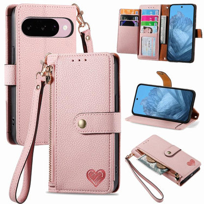 Love Zipper Lanyard Leather Phone Case, For Google Pixel 11 / 11 Pro, For Google Pixel 10 / 10 Pro
