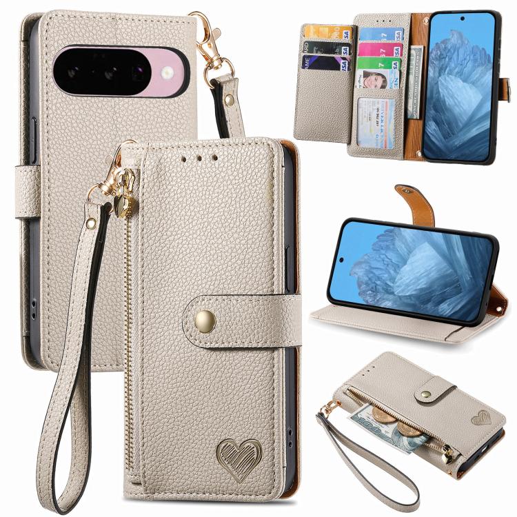 Love Zipper Lanyard Leather Phone Case, For Google Pixel 11 / 11 Pro, For Google Pixel 10 / 10 Pro