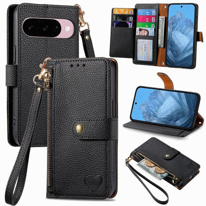 Love Zipper Lanyard Leather Phone Case, For Google Pixel 11 / 11 Pro, For Google Pixel 10 / 10 Pro