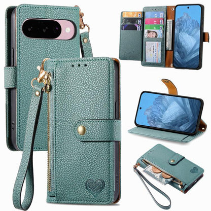 Love Zipper Lanyard Leather Phone Case, For Google Pixel 11 / 11 Pro, For Google Pixel 10 / 10 Pro
