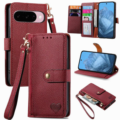 Love Zipper Lanyard Leather Phone Case, For Google Pixel 11 / 11 Pro, For Google Pixel 10 / 10 Pro