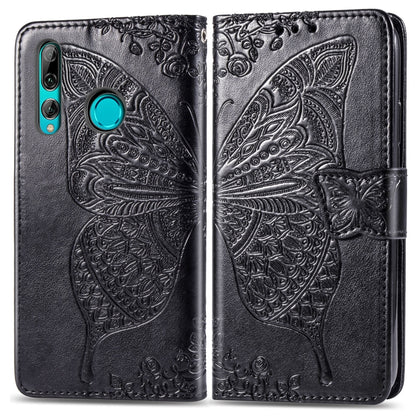 Butterfly Love Flowers Embossing Horizontal Flip Leather Case For Huawei Y9 Prime 2019with Holder & Card Slots & Wallet & Lanyard, For Huawei Y9 Prime (2019)