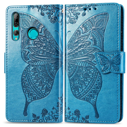 Butterfly Love Flowers Embossing Horizontal Flip Leather Case For Huawei Y9 Prime 2019with Holder & Card Slots & Wallet & Lanyard, For Huawei Y9 Prime (2019)