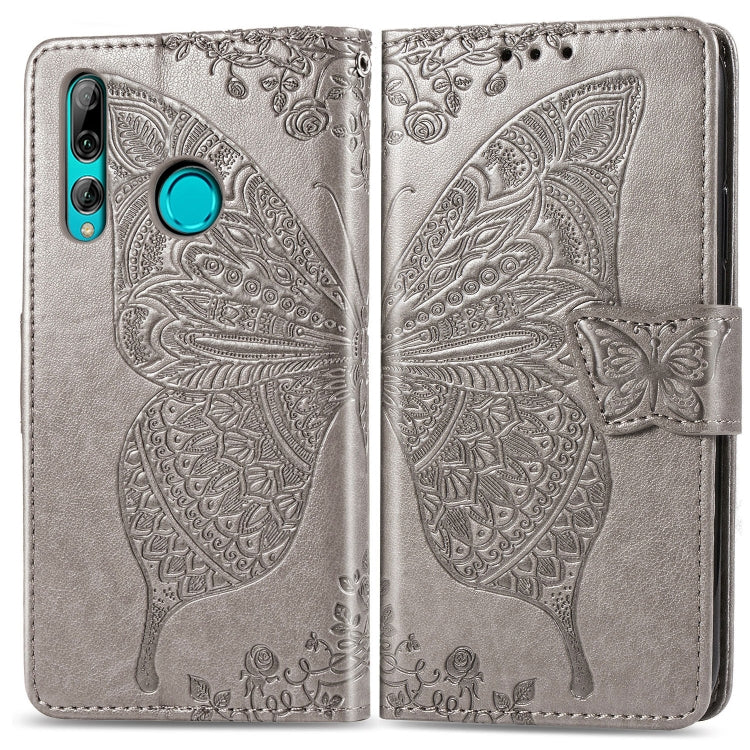 Butterfly Love Flowers Embossing Horizontal Flip Leather Case For Huawei Y9 Prime 2019with Holder & Card Slots & Wallet & Lanyard, For Huawei Y9 Prime (2019)