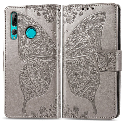 Butterfly Love Flowers Embossing Horizontal Flip Leather Case For Huawei Y9 Prime 2019with Holder & Card Slots & Wallet & Lanyard, For Huawei Y9 Prime (2019)