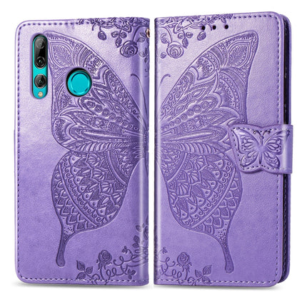 Butterfly Love Flowers Embossing Horizontal Flip Leather Case For Huawei Y9 Prime 2019with Holder & Card Slots & Wallet & Lanyard, For Huawei Y9 Prime (2019)