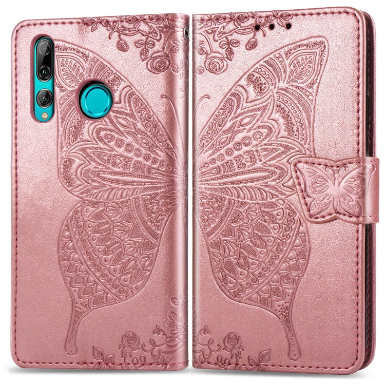 Butterfly Love Flowers Embossing Horizontal Flip Leather Case For Huawei Y9 Prime 2019with Holder & Card Slots & Wallet & Lanyard, For Huawei Y9 Prime (2019)
