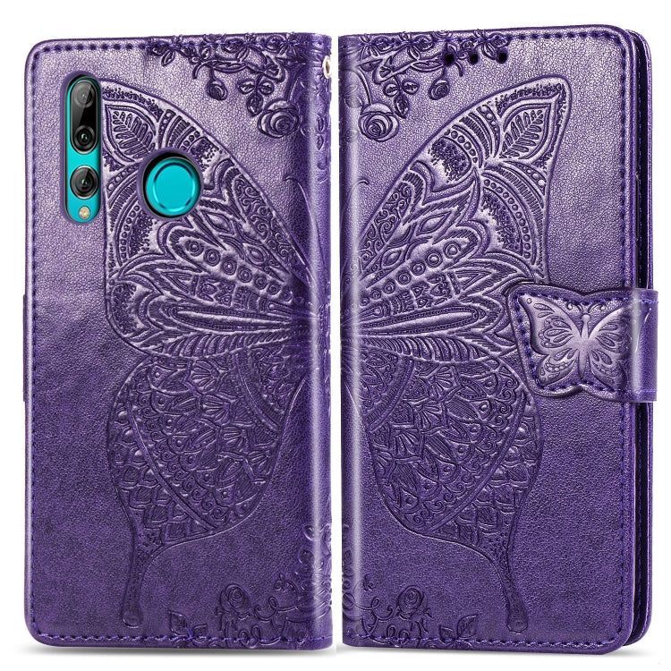 Butterfly Love Flowers Embossing Horizontal Flip Leather Case For Huawei Y9 Prime 2019with Holder & Card Slots & Wallet & Lanyard, For Huawei Y9 Prime (2019)