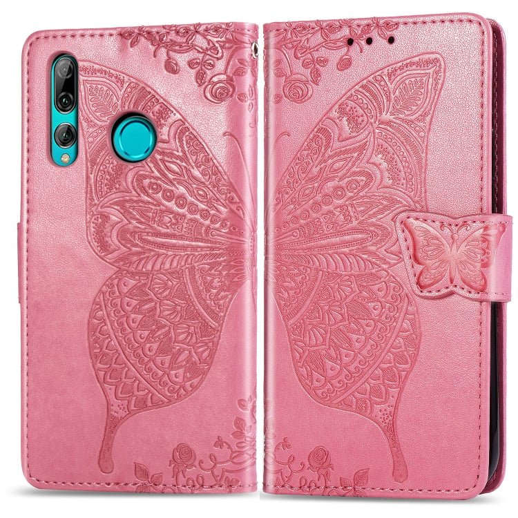 Butterfly Love Flowers Embossing Horizontal Flip Leather Case For Huawei Y9 Prime 2019with Holder & Card Slots & Wallet & Lanyard, For Huawei Y9 Prime (2019)