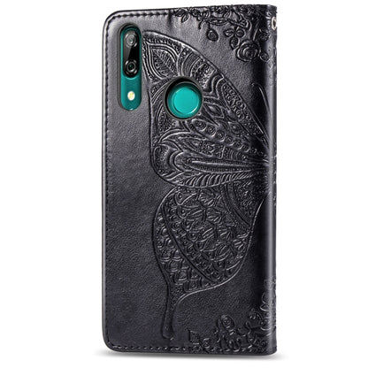 Butterfly Love Flowers Embossing Horizontal Flip Leather Case For Huawei P Smart Z with Holder & Card Slots & Wallet & Lanyard, Black, Blue, Gray, Light purple, Rose gold, Dark purple, Pink