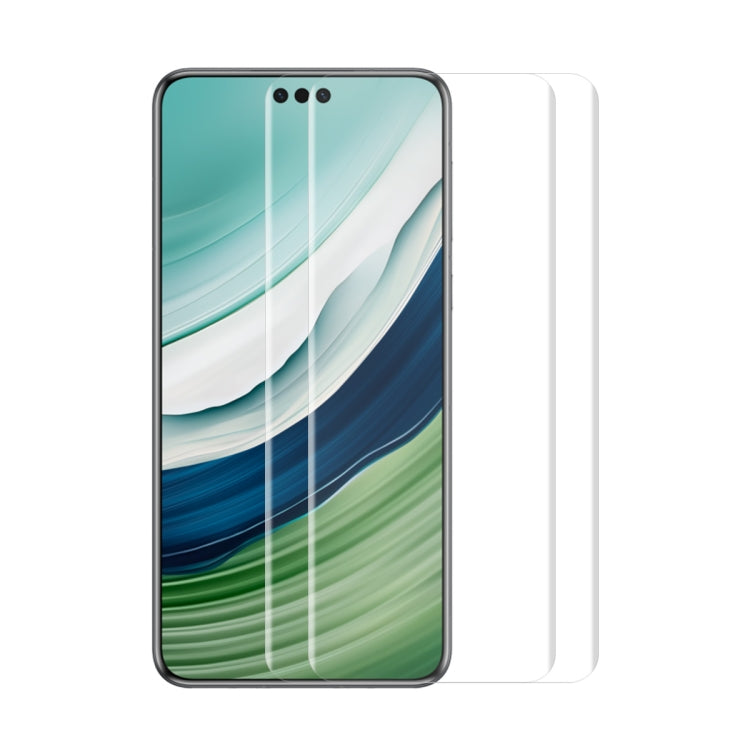 Tempered glass screen protector set with two clear curved films for Huawei Mate 60 Pro