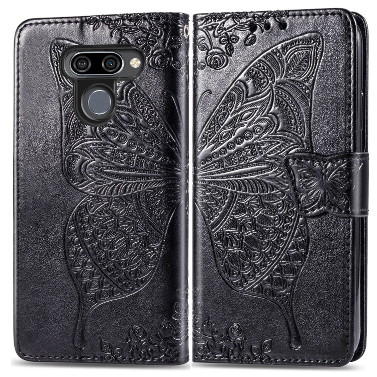 Butterfly Love Flowers Embossing Horizontal Flip Leather Case for LG K50 , with Holder & Card Slots & Wallet & Lanyard, For LG K50, LG K50