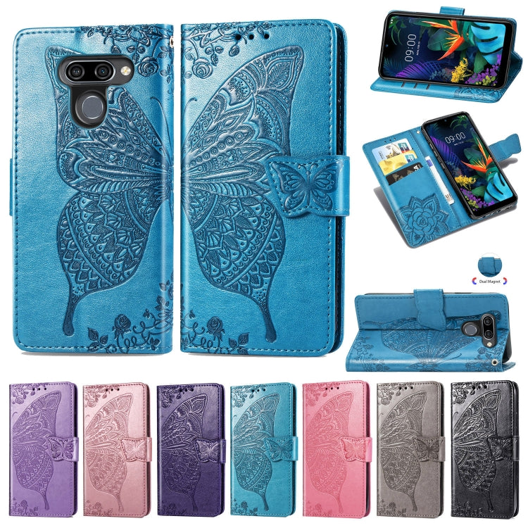 Butterfly Love Flowers Embossing Horizontal Flip Leather Case for LG K50 , with Holder & Card Slots & Wallet & Lanyard, For LG K50, LG K50