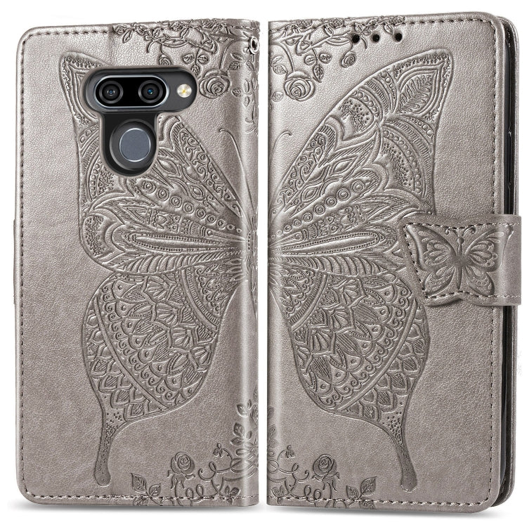 Butterfly Love Flowers Embossing Horizontal Flip Leather Case for LG K50 , with Holder & Card Slots & Wallet & Lanyard, For LG K50, LG K50