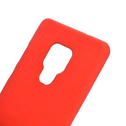 Red discoloration phone case with large cutout for camera