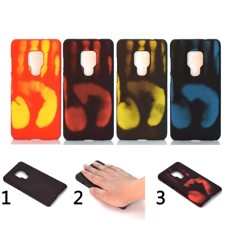 Assorted discoloration phone cases shown with camera cutouts, including red and blue tones