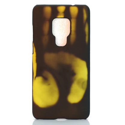 Black and yellow discoloration phone case with camera and flash cutout