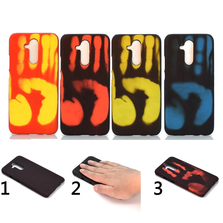 Paste Skin + PC Thermal Sensor Discoloration Case for Huawei Mate 20 Lite, Black blue, Black red, Black green, Red yellow