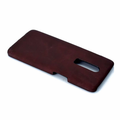 Burgundy thermal sensor discoloration phone case with side camera cutout for OnePlus 6