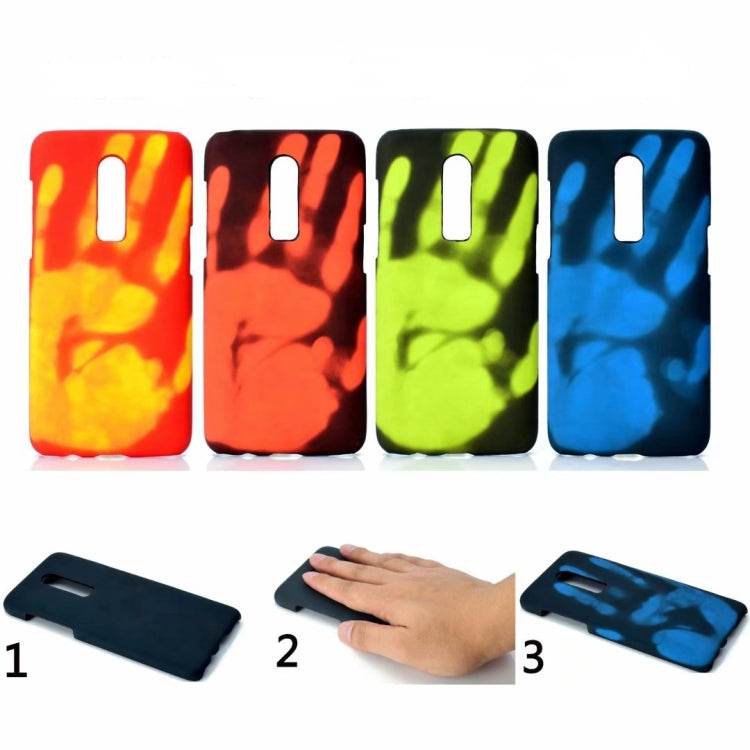 Set of four thermal sensor discoloration phone cases for OnePlus 6 with camera cutouts