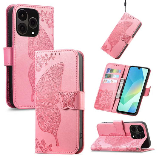 Butterfly Love Flower Embossed Leather Phone Case, For OnePlus 15, For OnePlus Ace 3 Pro, For OnePlus Nord 3
