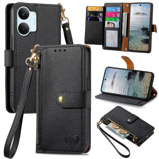 Love Zipper Lanyard Leather Phone Case, For Xiaomi Poco X8 Pro Max 5G, For Xiaomi Poco X8 Pro 5G, For Redmi Turbo 5 Max 5G, For Redmi Turbo 5 5G, For Xiaomi 17 Pro Max, For Xiaomi 17 Pro, For Xiaomi 17, For Xiaomi Poco M7 4G 169mm, For Xiaomi 15T Pro  ...
