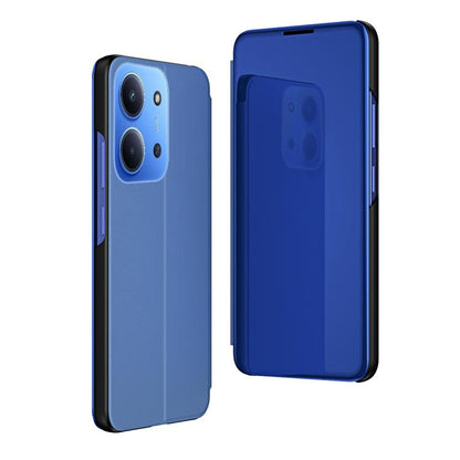 Plated Mirror Horizontal Flip Leather Phone Case with Holder, For Redmi 15C 5G / 4G Global 171mm