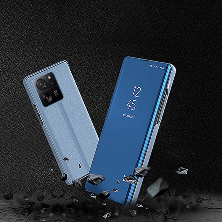 Plated Mirror Horizontal Flip Leather Phone Case with Holder, For Redmi 15C 5G / 4G Global 171mm