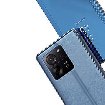 Plated Mirror Horizontal Flip Leather Phone Case with Holder, For Redmi 15C 5G / 4G Global 171mm
