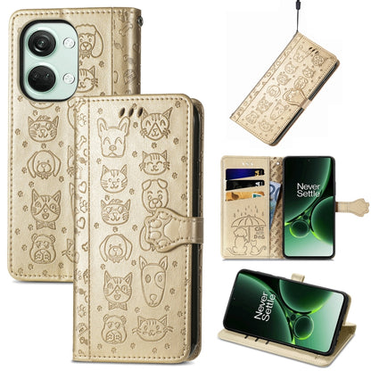 Beige cat-embossed leather wallet phone case with flip cover and card slots