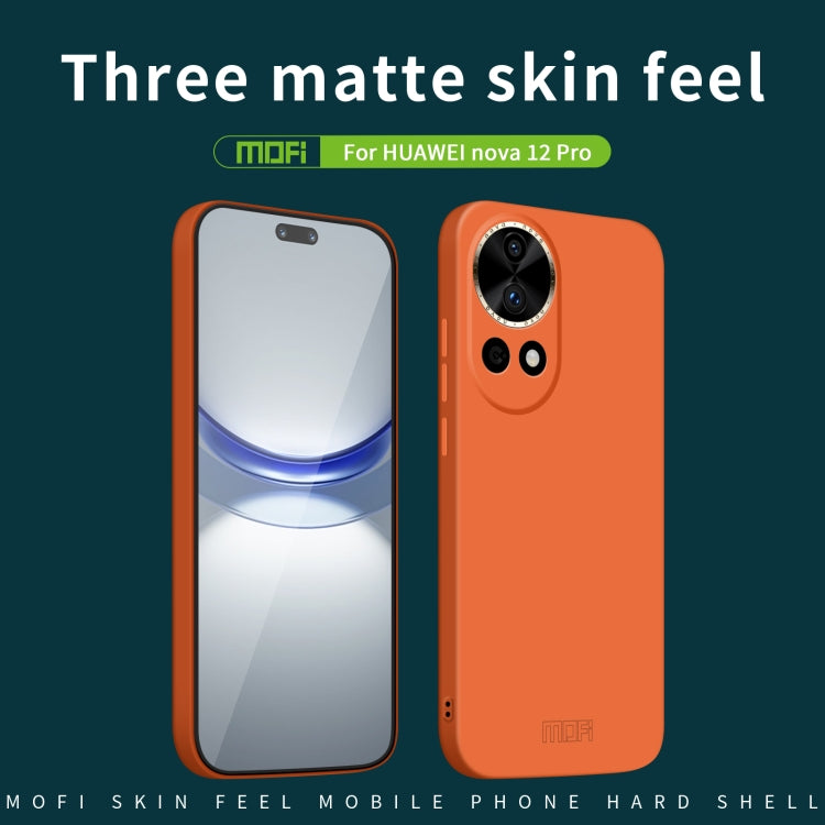 Orange hard phone case with camera cutout and protective side edges