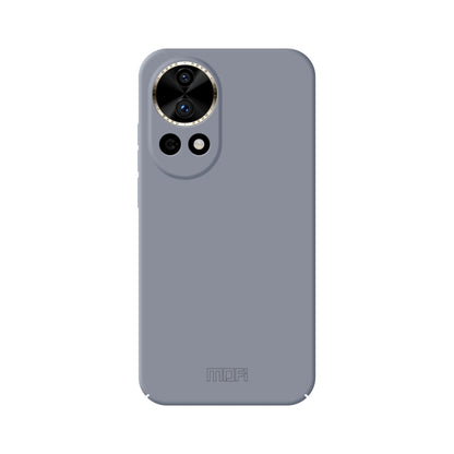 Gray hard phone case with camera cutouts and matte skin feel