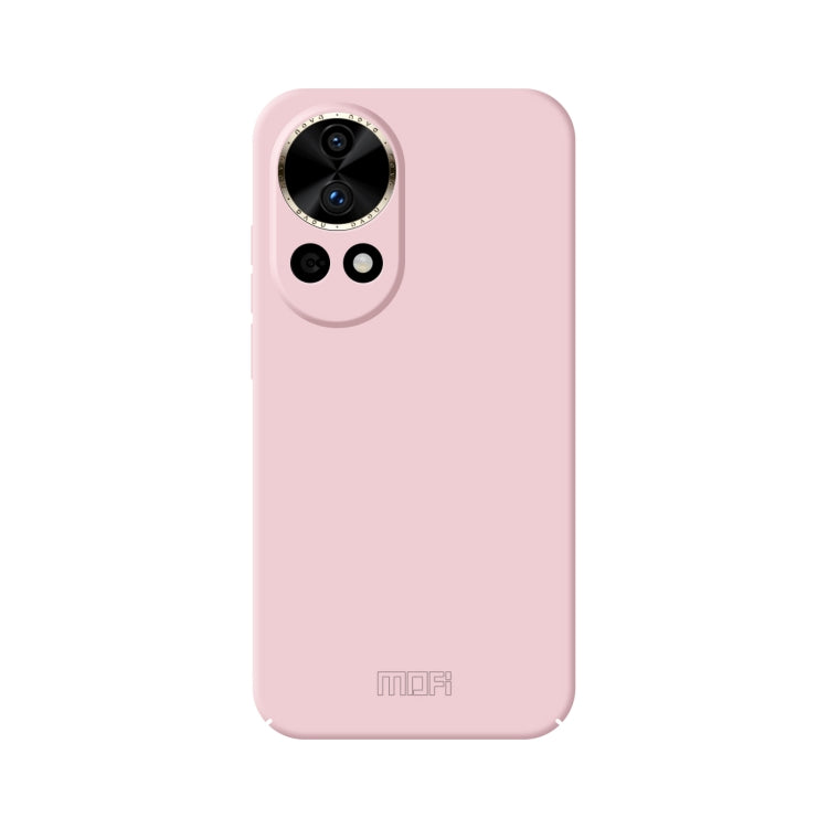 MOFI pink phone case with camera cutouts and MOFI logo