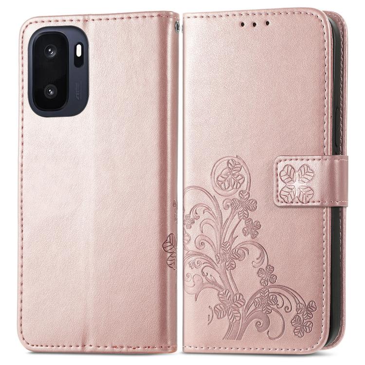 Four-leaf Clasp Embossed Buckle Leather Phone Case, For OnePlus Ace 6 Ultra, For OnePlus Nord 3