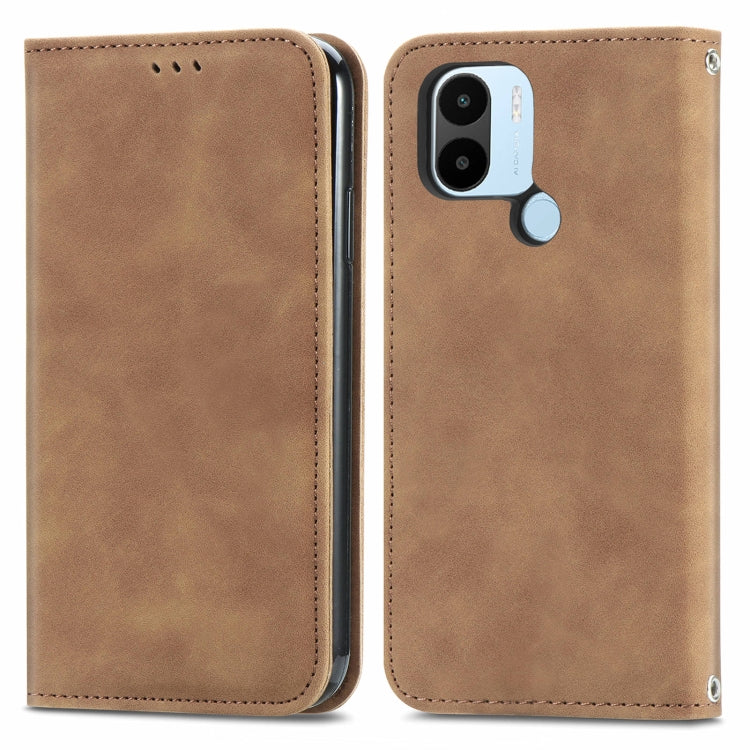 Retro Skin Feel Magnetic Flip Leather Phone Case, For Xiaomi Redmi Note 12 4G, For Xiaomi Redmi Note 12 Pro+ 5G, For Xiaomi Redmi A1+