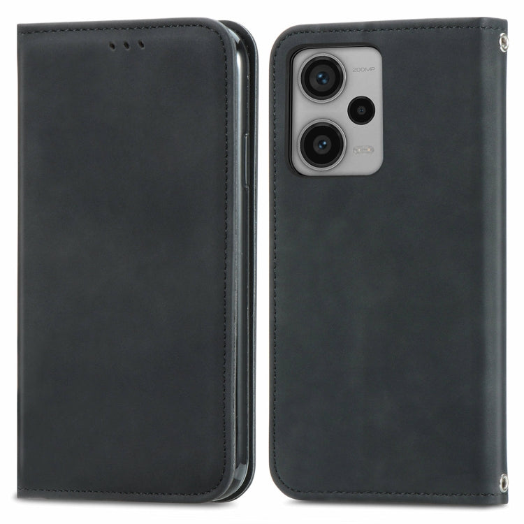 Retro Skin Feel Magnetic Flip Leather Phone Case, For Xiaomi Redmi Note 12 4G, For Xiaomi Redmi Note 12 Pro+ 5G, For Xiaomi Redmi A1+
