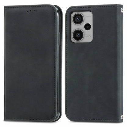 Retro Skin Feel Magnetic Flip Leather Phone Case, For Xiaomi Redmi Note 12 4G, For Xiaomi Redmi Note 12 Pro+ 5G, For Xiaomi Redmi A1+