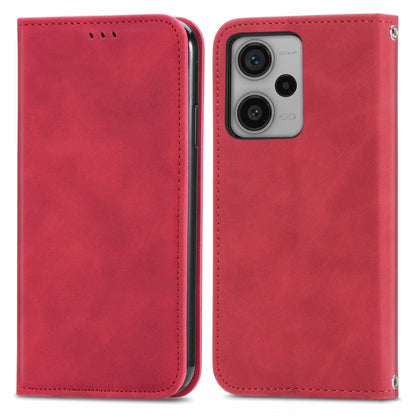 Retro Skin Feel Magnetic Flip Leather Phone Case, For Xiaomi Redmi Note 12 4G, For Xiaomi Redmi Note 12 Pro+ 5G, For Xiaomi Redmi A1+