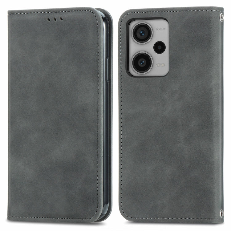 Retro Skin Feel Magnetic Flip Leather Phone Case, For Xiaomi Redmi Note 12 4G, For Xiaomi Redmi Note 12 Pro+ 5G, For Xiaomi Redmi A1+