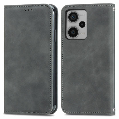 Retro Skin Feel Magnetic Flip Leather Phone Case, For Xiaomi Redmi Note 12 4G, For Xiaomi Redmi Note 12 Pro+ 5G, For Xiaomi Redmi A1+