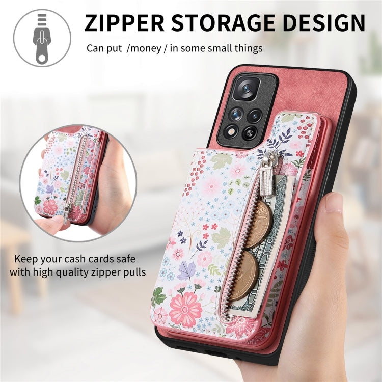 Retro Painted Zipper Wallet Back Phone Case, For Redmi Note 8T, For Redmi 8, For Redmi 8A, For Redmi Note 8, For Redmi Note 8 Pro