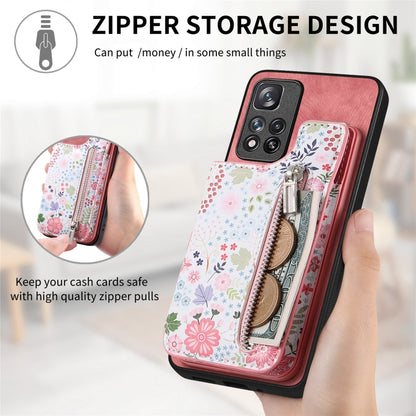 Retro Painted Zipper Wallet Back Phone Case, For Redmi Note 8T, For Redmi 8, For Redmi 8A, For Redmi Note 8, For Redmi Note 8 Pro